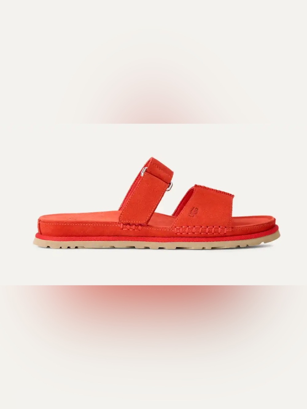 UGG Orange Suede Double-Strap Slide